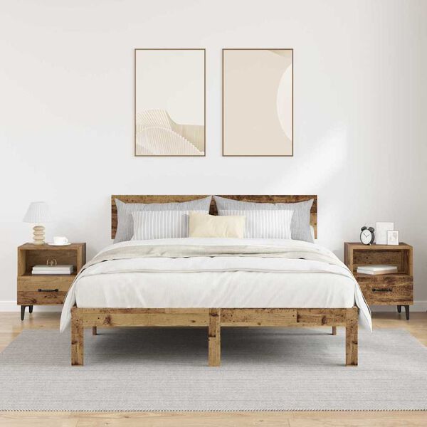 vidaXL Nattbordskap 2 pcs Gammelt tre 40 x 35 x 47.5 cm Konstruert tre