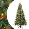 vidaXL Kunstig sammensatt juletre med 300 LED gr&oslash;nn 240 cm PE og PVC