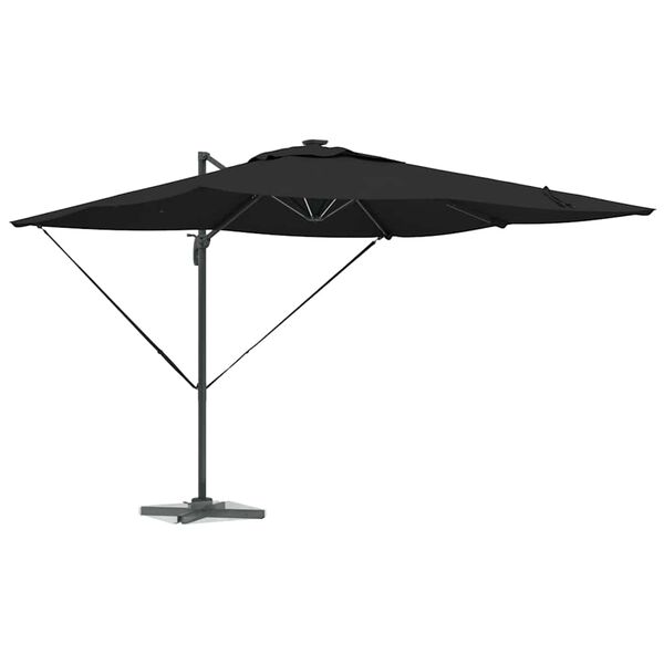 vidaXL Parasoll Svart 286 x 285 x 270 cm Aluminium
