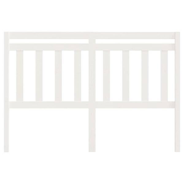 vidaXL Sengegavl hvit 146x4x100 cm heltre furu