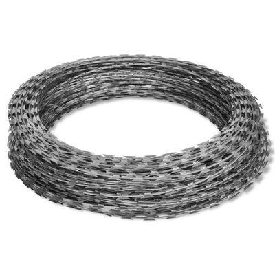 vidaXL Piggtråd spiralformet galvanisert stål 100 m