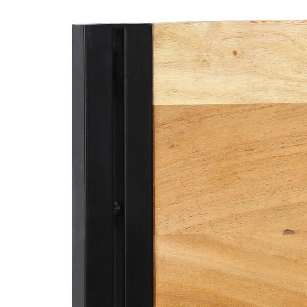 vidaXL sengegavl 200 cm heltre akasie og jern