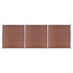 vidaXL Hagegjerde WPC 526x186 cm brun