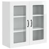 vidaXL Vegghylle PORTO H&oslash;yglanset hvit 80 x 31 x 80 cm Konstruert tre
