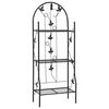 vidaXL Plantestativ 3 etasjer svart 52x28x128 cm jern