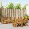 vidaXL Sofasett 8 pcs Naturlig Solid akasietre