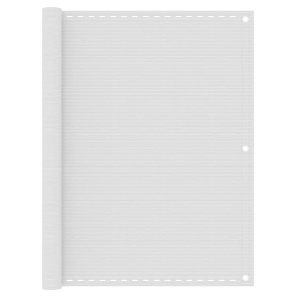 vidaXL Balkongskjerm hvit 120x400 cm HDPE