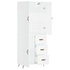 vidaXL Highboard hvit 69,5x34x180 cm konstruert tre