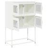 vidaXL Highboard Hvit 68x39x107 cm Stål