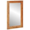 vidaXL Baderomsspeil Brun 70 x 50 x 2.5 cm Glass og solid akasietre