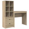 vidaXL Skrivebord Sonoma eik 125,5 x 40 x 127 cm 2 stk.