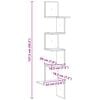 vidaXL Veggmontert hylle gammelt tre 32x32x127,5 cm konstruert tre