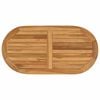 vidaXL Bordplate Oval Massivt Teaktre Naturlig