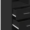 vidaXL Highboard svart 70x42,5x185 cm konstruert tre