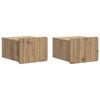vidaXL Vegghengt Nattbord 2 stk. Artisan eik 33 x 34,5 x 24 cm