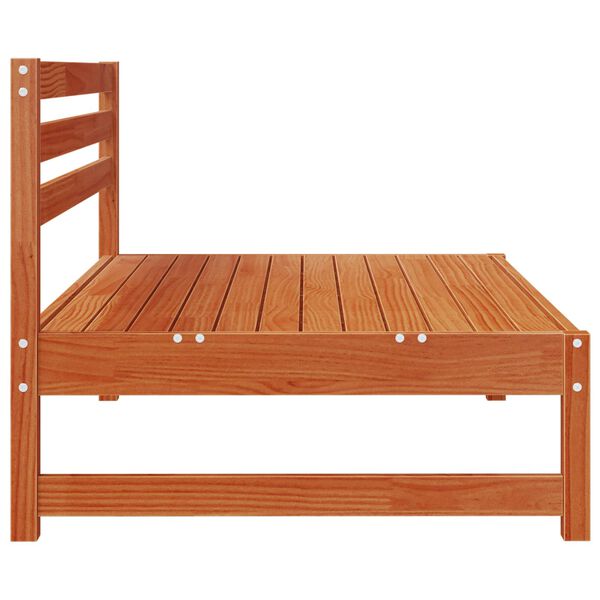 vidaXL Hagem&oslash;bel Midtsofa Massiv furu VoksBrun 120 x 84 x 70 cm