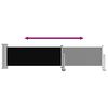 vidaXL Uttrekkbar sidemarkise 60x300 cm svart