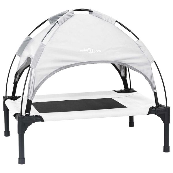 vidaXL Hundeseng S&oslash;lvgr&aring; 76 x 62 x 70,5 cm St&aring;l