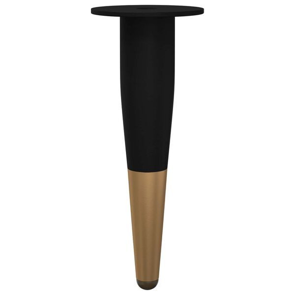 vidaXL M&oslash;belf&oslash;tter 12 pcs Svart og Gull &Oslash; 40 x 98 mm Jern