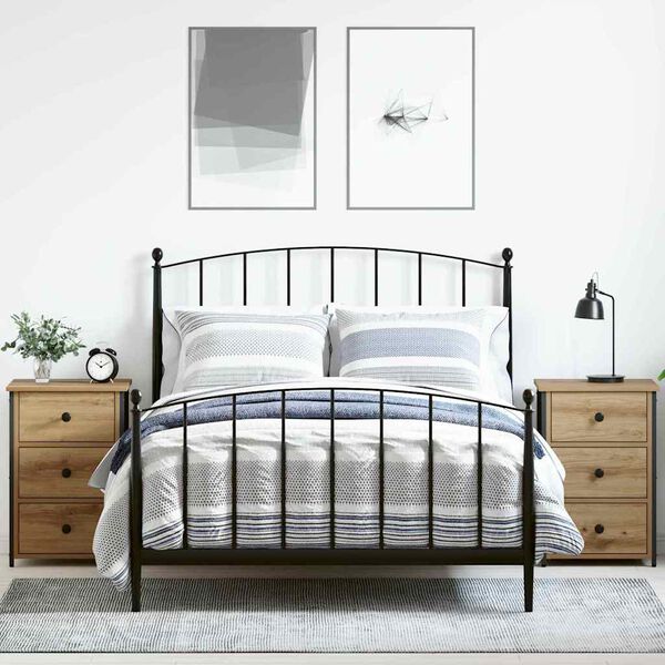 vidaXL Nattbordskap 2 pcs Brun 40 x 36 x 60 cm Massiv Reclaim Tre