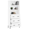 vidaXL Highboard hvit 69,5x34x180 cm konstruert tre
