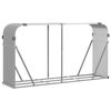 vidaXL Vedholder lysegr&aring; 180x45x100 cm galvanisert st&aring;l