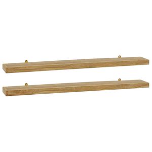 vidaXL Vegghyller 2 stk 110x15x4 cm heltre teak