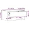 vidaXL Nattbord 2 pcs Vokset Brun 50 x 32,5 x 24 cm Heltre furu