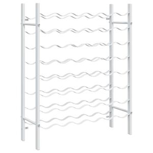 vidaXL Vinstativ for 48 flasker metall hvit