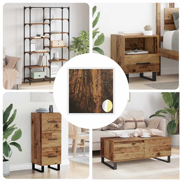 vidaXL Klebende skrue deksel 12 pcs Gammelt tre &Oslash; 20 x 0,5 mm