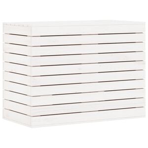 vidaXL Skittent&oslash;yskurv hvit 88,5x44x66 cm heltre furu
