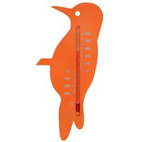 Nature Utendørs veggtermometer finkefugl oransje