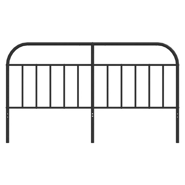 vidaXL Utskiftbar sengegavl i metall svart 180 cm