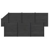 vidaXL Gjerdeplate 7 pcs WPC og Aluminium Svart
