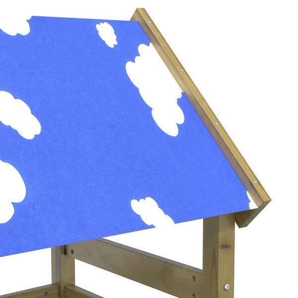 vidaXL Leket&aring;rn Brun 52,5 x 110,5 x 215 cm Massiv impregnert tre