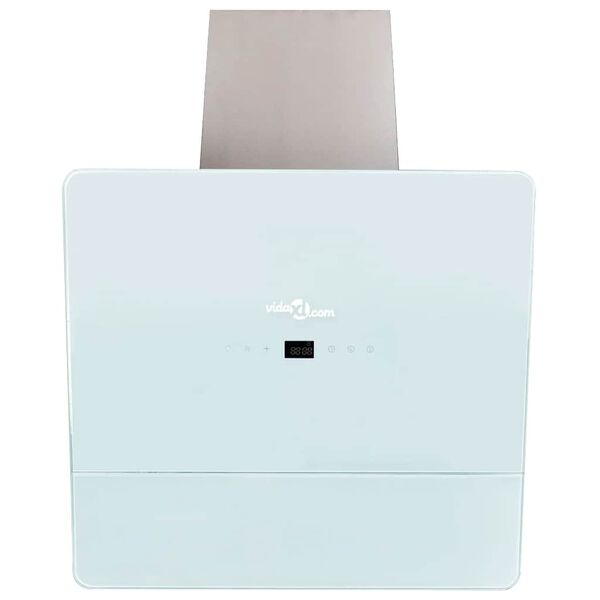 vidaXL Kj&oslash;kkenvifte herdet glass hvit 600 mm