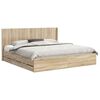 vidaXL Sengramme med oppbevaring og hodegavl Sonoma eik 180 x 200 cm