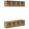 vidaXL TV-benksett 2 pcs Artisan Eik Konstruert tre