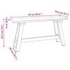 vidaXL benk Naturlig 93 x 26 x 45 cm Mahogni Tre