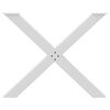 vidaXL Spisebordben X-formet 3 stk hvit 90 x (72-73) cm st&aring;l