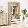 vidaXL Garderobe sonoma eik 100x50x200 cm konstruert tre