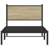 vidaXL Sengeramme i metall uten madrass sonoma eik 100x200 cm