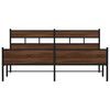 vidaXL Sengeramme i metall uten madrass brun eik 180x200 cm