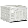 vidaXL 4 Panel Hundelekegrind 122 x 106,5 x 82 cm Plast Hvit