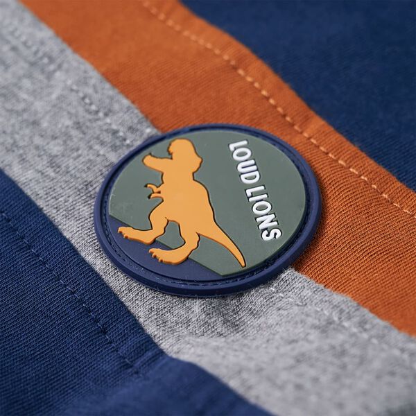 T-skjorte for barn med lange ermer marinebl&aring; 104