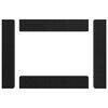 vidaXL TV-benksett Veggmontert 10 pcs Svart Eik Konstruert tre