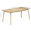 vidaXL Spisebord 180x90x76 cm heltre mango
