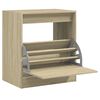 vidaXL Skoskap sonoma eik 60x42x69 cm konstruert tre