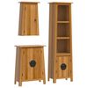vidaXL Baderomsskapsett 3 deler heltre furu