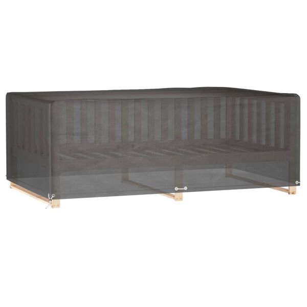 vidaXL Hagemøbeltrekk 12 maljer 213x132x75 cm rektangulær